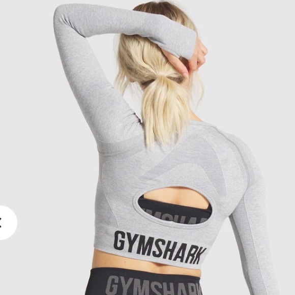 Gymshark Tops | Flex Sports Long Sleeve Crop Top Gymshark Size L | Poshmark